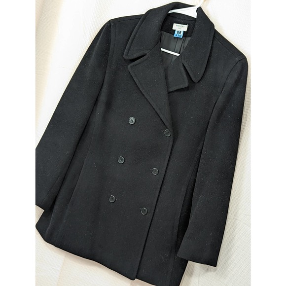 Brooks Brothers Jackets & Blazers - BROOKS BROTHERS! BLACK 100% FINE WOOL PEACOAT STYLE JACKET, COAT, WOMENS! SZ M